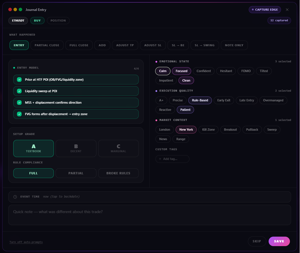 LiquidMind Journal Entry UI